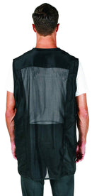 Betty Dain Cool Vent Mesh Back Barber Vest, Sleeveless, Stretch Mesh Back for Breathability, Pockets with Zippered Bottom, Snap Front Closure, Lightweight, Water Resistant Nylon/Poly, Black, XL Betty Dain