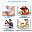 New Version Tongue Scraper Cleaner for Adults & Kids, Medical Grade Metal Tongue Brushes Set for Fresh Breath Dental Eliminate Bad Breath in Seconds (2 pcs) Sestball