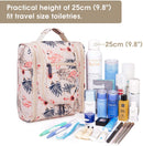 Hanging Travel Toiletry Bag Kit Cosmetic Makeup Organizer for Women and Men (Beige Flamingo) Narwey Store
