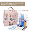 Hanging Travel Toiletry Bag Cosmetic Make up Organizer for Women and Men (Medium, Beige Bird) Narwey