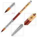 Accmor Nail Art Brush for Acrylic Powder, Wooden Handle Acrylic Nail Art Design Brush Nail Art Brushes Art Tool, Size 14 Accmor