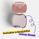 Burst Refillable Dental Floss Set with Mint Eucalyptus Aroma, Charcoal Coating, Textured, Expanding Technology, Vegan, 12 Week Supply (32 Yards), Rose Gold Burst
