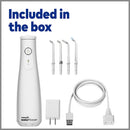 Waterpik Water Flosser Cordless Select Dental Oral Irrigator - Portable and USB Rechargeable Waterproof Water Flosser for Home and Travel, Braces & Bridges Care for Teeth (WF-10W10) Waterpik