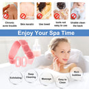 HOPESO Shower Silicone Back Scrubber, Silicone Bath Body Brush, Easy To Clean-Exfoliate, Improve Your Blood Circulation,Silicone Back Scrubber For Shower (Pink upgraded version) HOPESO