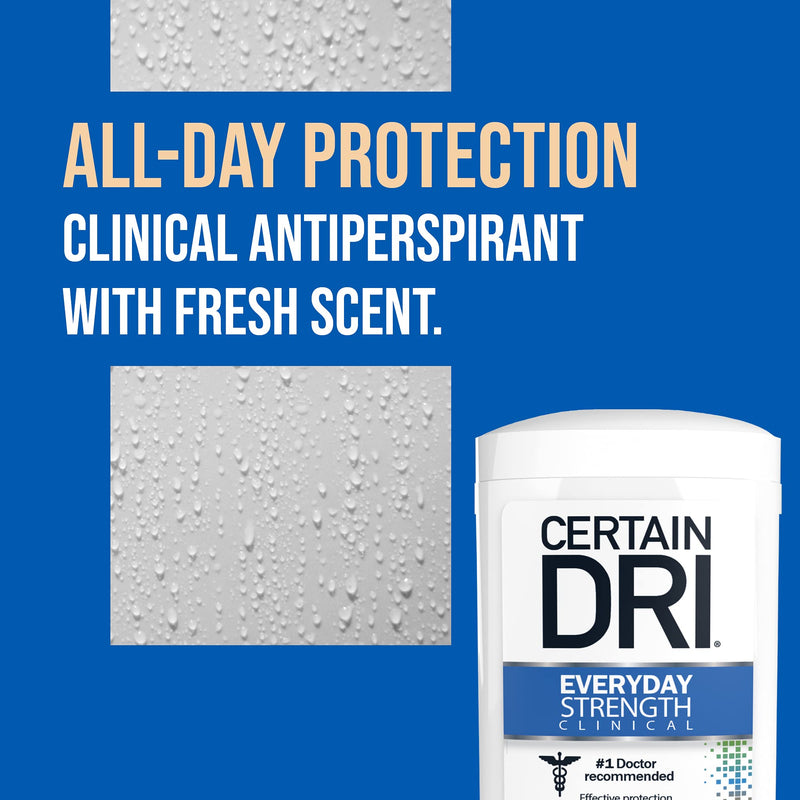 Certain Dri Everyday Strength Clinical Antiperspirant Deodorant for Men and Women Doctor Recommended Hyperhidrosis Treatment, 2.6 Ounce (Pack of 3) Certain Dri