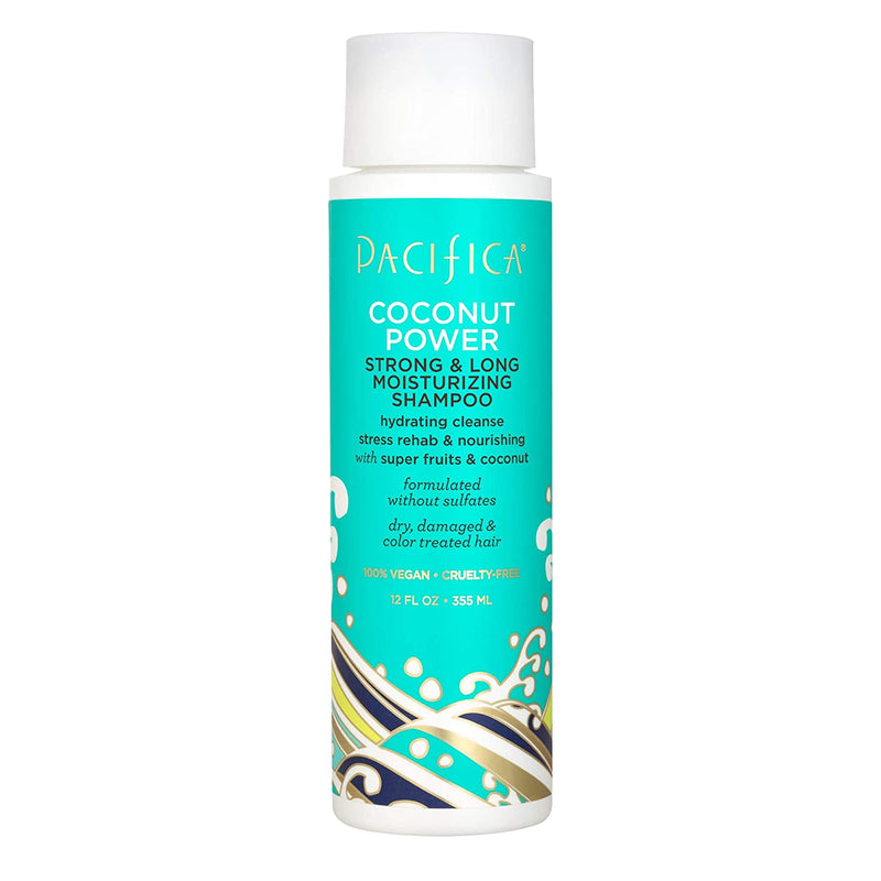 PACIFICA Beauty Power Strong and Long Moisturizing Shampoo, Vegan & Cruelty Free, Power Power, Coconut, 12 Fl Oz Pacifica Store