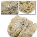 Combs Clip in Bun Claw Jaw on Updo Hairpiece Extensions Wavy Donut Chignons Wrap Around Scrunchy-bleach blonde Benehair