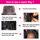 UNice Hair U Part Human Hair Wig Body Wave for Black Women Brazilian Virgin Hair Glueless without Sewing Easy to Install Wigs 150% Density (16 inch) UNICE Store