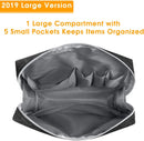 Large Makeup Bag Zipper Pouch Travel Cosmetic Organizer for Women and Girls (Large, Black) Narwey Store