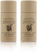 Farmstead Apothecary 100% Natural Lip Balm with Organic Beeswax, Organic Shea Butter & Organic Coconut Oil, 0.25 oz (Boysenberry Vanilla Pack of 2) Farmstead Apothecary Store