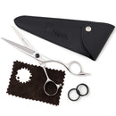 Hair Scissors 6 Inch with Extremely Sharp Blades, Professional Hair Cutting Scissors, Durable, Smooth Motion & Fine Cut, Barber Scissors with Sheath, Cleaning Leather, Key & Rings Fagaci Store