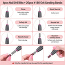 MelodySusie Electric Nail Drill, Portable Electric Nail Drill Machine for Acrylic Gel Nails, Professional Efile E File Manicure Pedicure Polishing Shape Tools for Home Salon Use, Grey MelodySusie