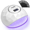 86W Fast Nail Dryer, Easkep LED Light Curing Lamp for Gel Polish Professional Salon with 4 Timer Setting Auto Sensor for Fingernail and Toenail Machine with 12 PCS Nail Files (2020 NEWEST) (White) Easkep