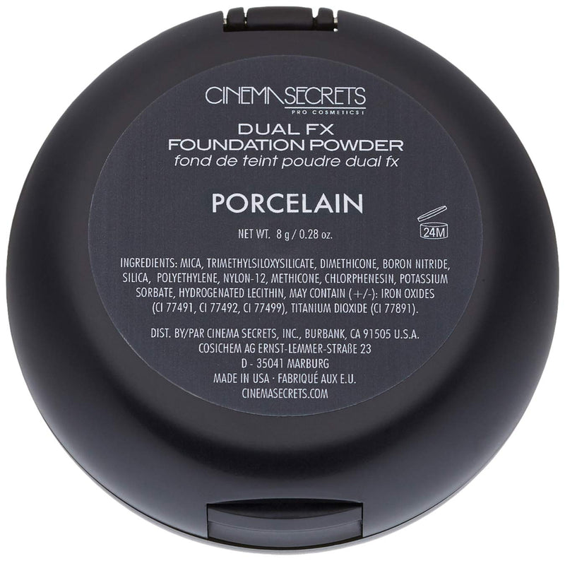 CINEMA SECRETS Pro Cosmetics Dual Fx Foundation Powder, Porcelain CINEMA SECRETS