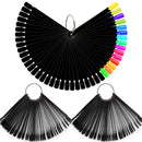 KINGMAS 3 Set 150pcs Nail Swatches Sticks Nail Art Color Display False Nail Tips Polish Practice Sticks (Black) KINGMAS