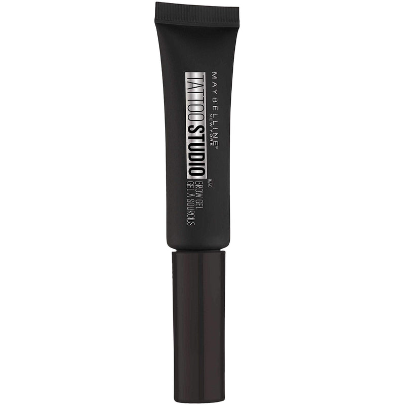 Maybelline TattooStudio Longwear Waterproof Eyebrow Gel Makeup for Fully Defined Brows, Spoolie Applicator Included, Lasts Up To 2 Days, Black Brown, 0.23 Fl Oz (Pack of 1) Maybelline New York