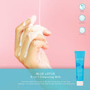 Purlisse Blue Lotus 4-in-1 Cleansing Milk: Cruelty-free & clean, Paraben & Sulfate-free, White Tea, Soy Milk & Whole Oat calm & nourish | 5.07oz pūrlisse