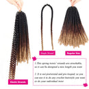 6 Packs Spring Twist Braiding Hair 12 Inches 3 Tone Spring Twists Bomb Twist Hair for Butterfly Locs Synthetic Crochet Hair Extensions for Women (15Strands/Pack, T1B/30/27