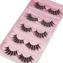 DYSILK 5 Pairs 6D Mink Eyelashes Faux Wispy Long Dramatic False Eyelashes Fluffy Soft Thick Fake Eyelashes Volume Extension Reusable Eyelashes Pack Handmade Makeup Lashes No Glue |004-16.7mm DYSILK