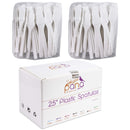 200pcs PANA Cosmetic Make Up Disposable Plastic 2.5" Spatulas Skin Care Facial Cream Mask Spatula (WHITE-200 Pieces in a Box) PANA Store