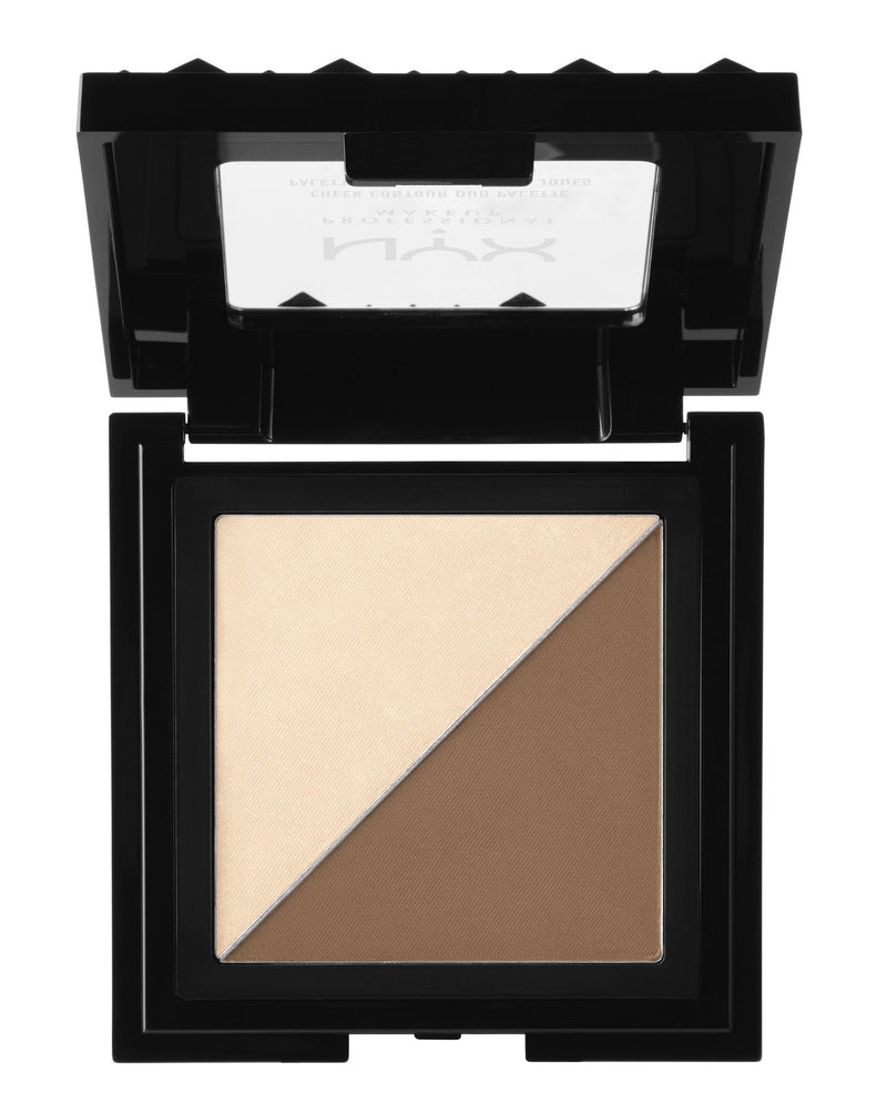 NYX PROFESSIONAL MAKEUP Cheek Contour Duo Palette, Double Date, 0.18 Ounce NYX PROFESSIONAL MAKEUP