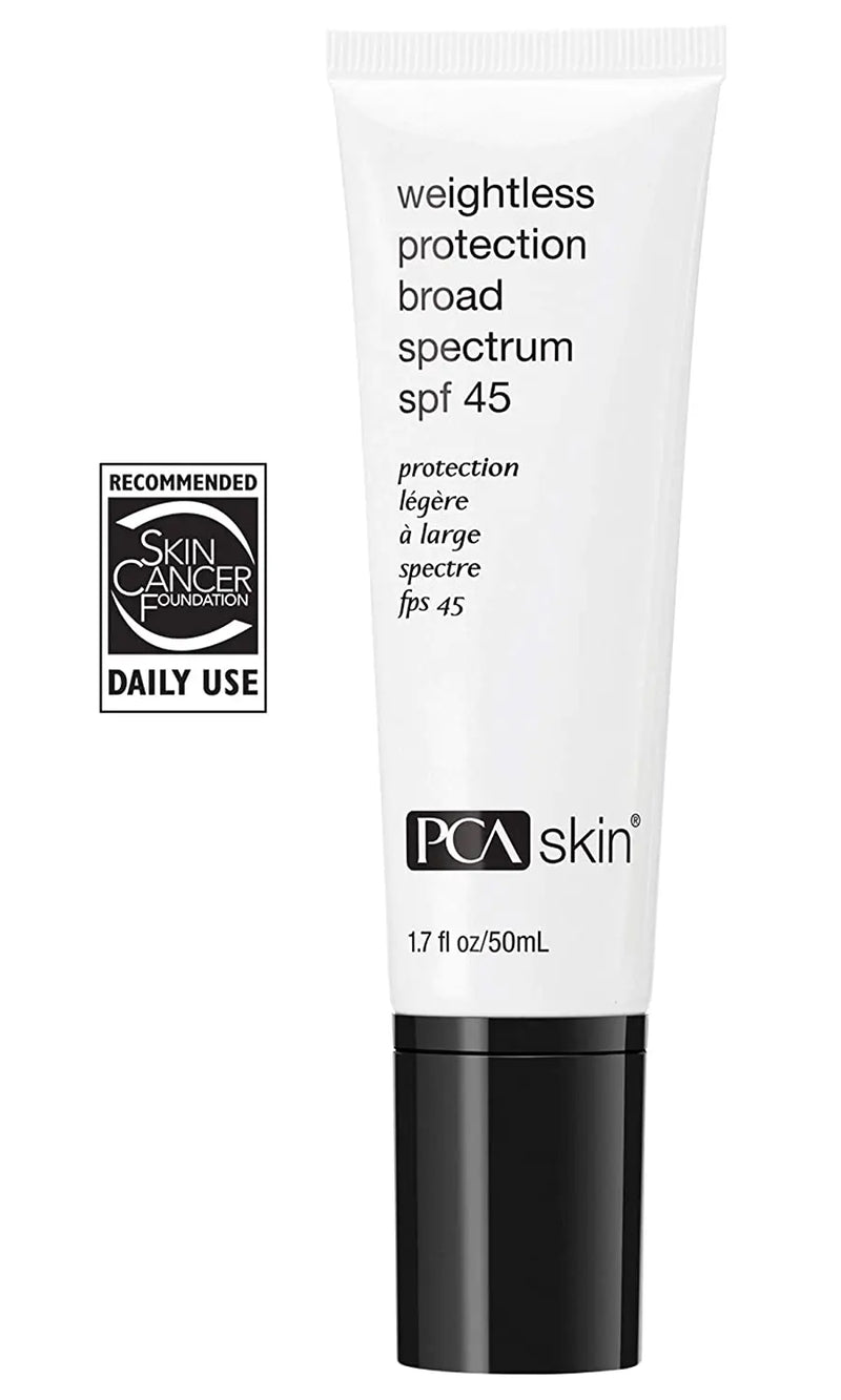 PCA SKIN Weightless Protection Broad Spectrum SPF 45, Zinc Oxide Ultra Lightweight Face Sunscreen, Ocean-Friendly Formula, 1.7 fl. oz. Beauty Coquette