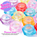 40Pcs Cosmetic Containers, HNYYZL 3 Gram Sample Empty Container Plastic Travel Pot Jar, for Eye Shadow Nails Powder Jewelry Earrings Lotion Cream Sample Make-up Storage(8 Colors, 3ML) HNYYZL