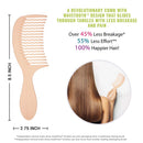 Wet Brush Go Green Coconut Oil Infused Treatment Comb - Wide Tooth Hair Detangler with WaveTooth Design that Gently and Glides Through Tangles - No Split Ends and No Damage - 100% Plant-Based Plastic Wet Brush