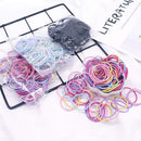 KABB Colorful 100PCS Elastic Bands 100 Pcs Rubber Ties for Thick Heavy and Curly Hair KABB