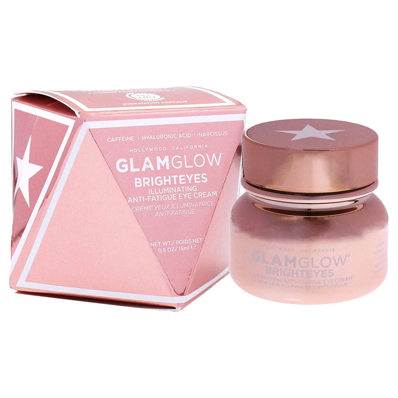 Glamglow Brighteyes Illuminating Anti-Fatigue Eye Cream Formulated with Caffeine, Hyaluronic Acid And Peptides, Brightens Dark Circles And Reduce Fine Lines & Wrinkles, 0.5 Oz Glamglow