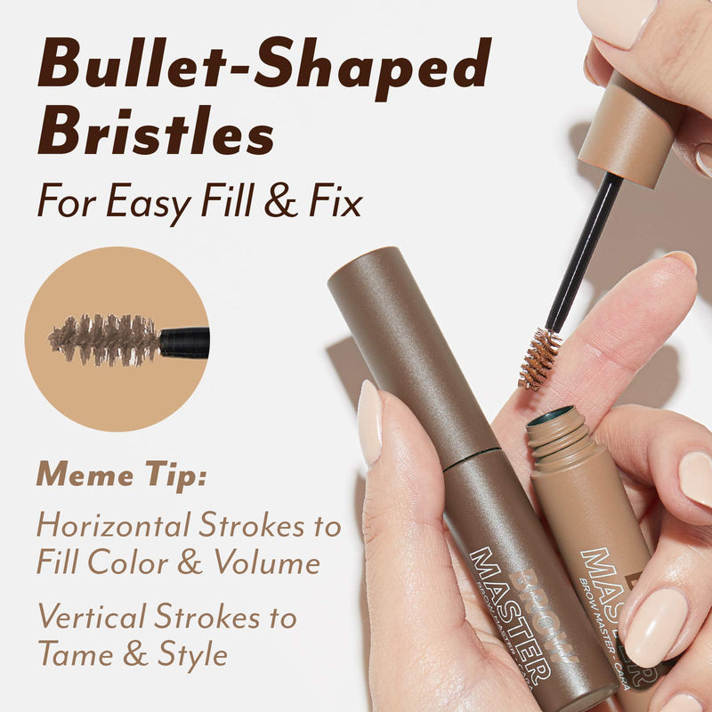 I'M MEME Brow Master-cara | 01 Light Brown | Fixing & Setting Eyebrow Gel for Full Tinted Eyebrows | K-beauty I'M MEME