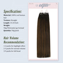 Ugeat Micro Loop Human Hair Extensions Natural Straight Remy Hair Extensions 18 Inch Microbeads Hair Extensions Dark Brown Color Mixed with Brown Color