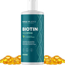 Volumizing Biotin Shampoo for Thinning Hair - Thin Hair Shampoo with Peppermint Argan and Essential Oils for Hair Care - Vegan Sulfate Free Shampoo for Damaged Dry Hair Paraben and Cruelty Free (Mint) Infinity Warehouse