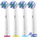 Oral B Replacement Brush Heads- Holiday Pack of 16 Double Clean, Cross, Floss, and Precise Oralb Braun Compatible Electric Toothbrush Parts- Fits Oral-B Kids, Pro 1000 + More! Alayna