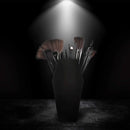 nanayo Makeup Coffin Shelf And Coffin Brush Holder – 3 Shelf Coffin Makeup Holder for Gothic Decor – Free Standing or Wall Hanging Makeup Organizer Spooky Coffin Decor for Bedroom or Bathroom nanayo