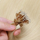 Nano Ring Hair Extensions Human Hair Nano Beads Pre Bonded Hairpieces Nano Tip Cold Fushion Tipped Remy Hair for Highlight Highlighted 50 Individual Strands 50g 20 Inch