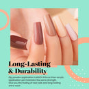Beetles 20PCS Dip Powder Nail kit, Bare Collection Dip Nails Powder Starter Kit, White Nude Pink Brown Glitters Colors Dipping Powder with Base Top Coat Activator Brush Saver beetles Gel Polish