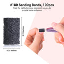 MelodySusie 400 Pcs Professional Sanding Bands with 2 Mandrels for Nail Drill, 80 Coarse, 120 Medium, 180 Fine Grit, 240 Extreme Fine EFile Sand Piece Nail Drill Bits Set for Manicures and Pedicure MelodySusie