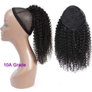 Feelgrace 18 Inch Ponytail Hair Kinky Curly Extension Ponytail Clip in Hair Extension Brazilian Hair Extension Remy Hair 130Gram/Pcs (18 Inch, Kinky Curly) Feelgrace