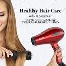 1875W Tourmaline Hair Dryer Ionic Frizz Control Fast Drying Blow Dryer Professional Hairdryer 2 Speed and 3 Heat Settings, Concentrator & Diffuser & Pik, Cool Shot BERTA