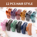 12 PCS Big Hair Claw Clips , Trendcy Colors,Matte Non-slip Material ,Strong Hold Hair For Women And Girls,Suitable For Thin Or Thick Hair,Fashion Hair Accessories,4.3 inch (4.3 inch) HQ-SITE