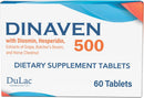 Dulac Dinaven 500, Micronized Diosmin Hesperidin Dietary Supplement 1000mg per serving, Horse Chestnut Extract, Butcher’s Broom & Red Grape Extract, Leg Circulation Support, 60 Tablets, Made in Italy Infinity Warehouse