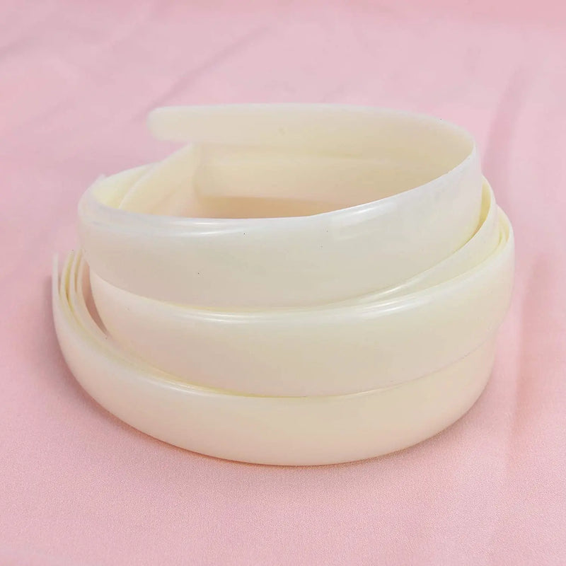 Timoo 20 Pcs Plastic Headbands, 1" Wide No Teeth Hair BandsAccessories for DIY & Craft - Perfect for Girls, Women (White) Timoo