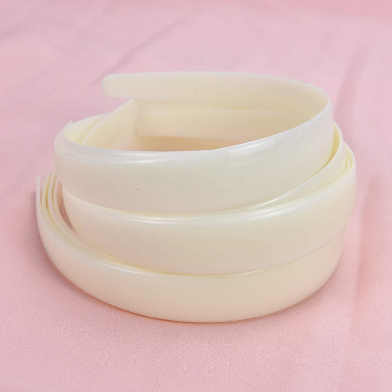 Timoo 20 Pcs Plastic Headbands, 1" Wide No Teeth Hair BandsAccessories for DIY & Craft - Perfect for Girls, Women (White) Timoo