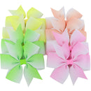 120PCS 3inch Grosgrain Ribbon Polka Dot Pinwheel Hair Bows Boutique Rainbow Bows Alligator Clips For Girls Toddlers Teens(60Colorsx2) Babymatch