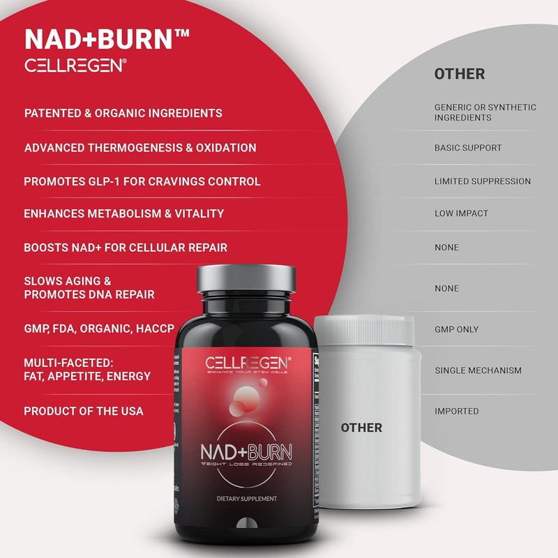 NAD Burn NAD Supplement Nicotinamide Adenine Wellness Formula, Help Restore NAD Levels, Support Metabolism Cellular Energy, NAD Supplement for Men & Women Non-GMO Gluten-Free 60 Capsules Infinity Warehouse