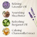 Nurture by Nature RELAX & CALM Spa Kit - Birthday Gifts for Women - Spa Gift Baskets For Women, 6-in-1 Self Care Kit, Bath Sets Gift - Lavender Pillow Mist, Bath Salts, Body Scrub, Bath Bomb Infinity Warehouse