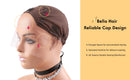Bella Hair Upgraded Breathable Lace Front Wig Cap with Adjustable Straps and Combs for Black Women Sewing Wigs, Dark Brown Medium Size Bella Hair