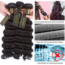 QTHAIR 12A Peruvian Loose Deep Wave Human Hair with Closure(16 18 20+14 Free Part Closure,Natural Black) Peruvian Loose Deep Wave Virgin Hair Weave with 4x4 Swiss Lace Closure with Baby Hair QTHAIR Store