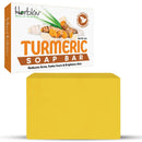 Herblov Turmeric Soap Bar for Face & Body – Natural Turmeric Skin Soap Wash for Dark Spots, Intimate Areas, Underarms – Turmeric Face Soap Reduces Acne, Fades Scars & Cleanses Skin – 4oz Turmeric Bar Soap for All Skin Types Made in USA Herblov